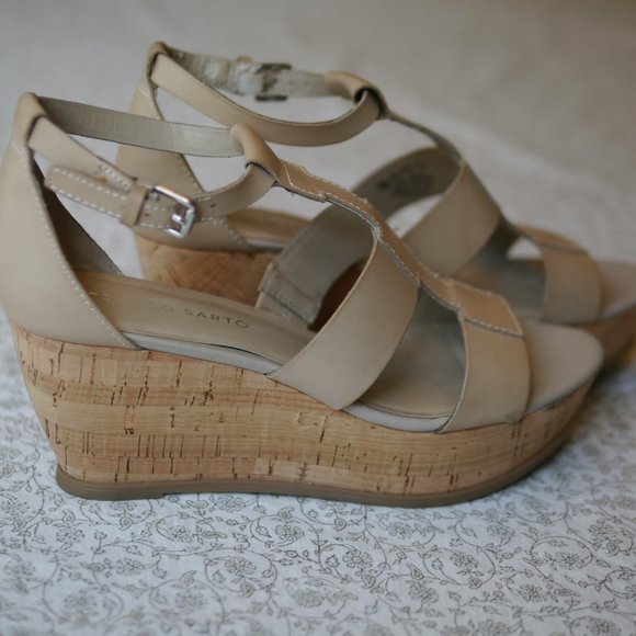 Franco Sarto Falco Platform Wedge Sandals 7.5 - Picture 9 of 11